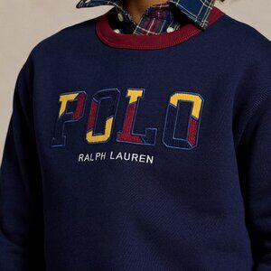 Ralph Lauren Corduroy-Logo Fleece Sweatshirt New with Tags size 14-16